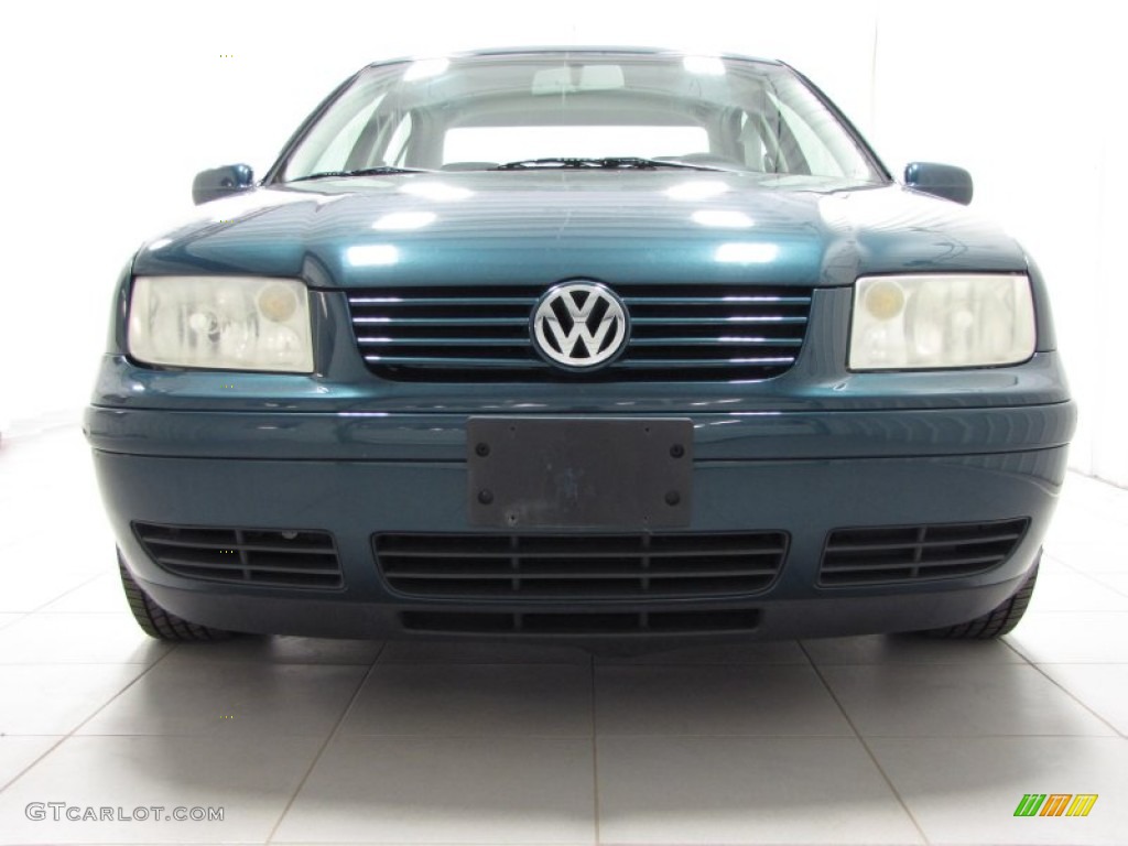 2002 Jetta GLS 1.8T Sedan - Bright Green Pearl / Black photo #2