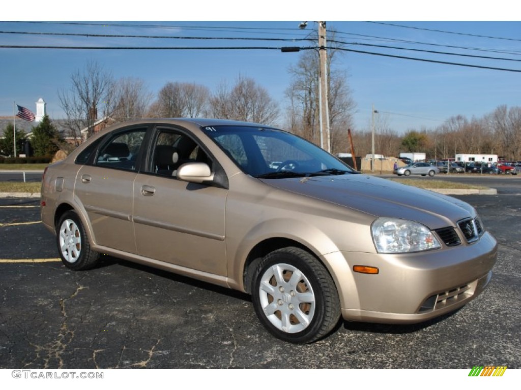 Champagne Beige Metallic 2005 Suzuki Forenza S Sedan Exterior Photo #75623721