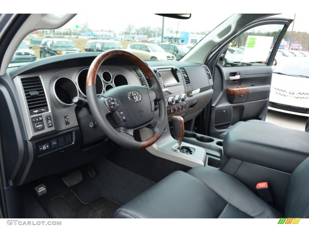 Black Interior 2013 Toyota Tundra Platinum CrewMax Photo #75625050