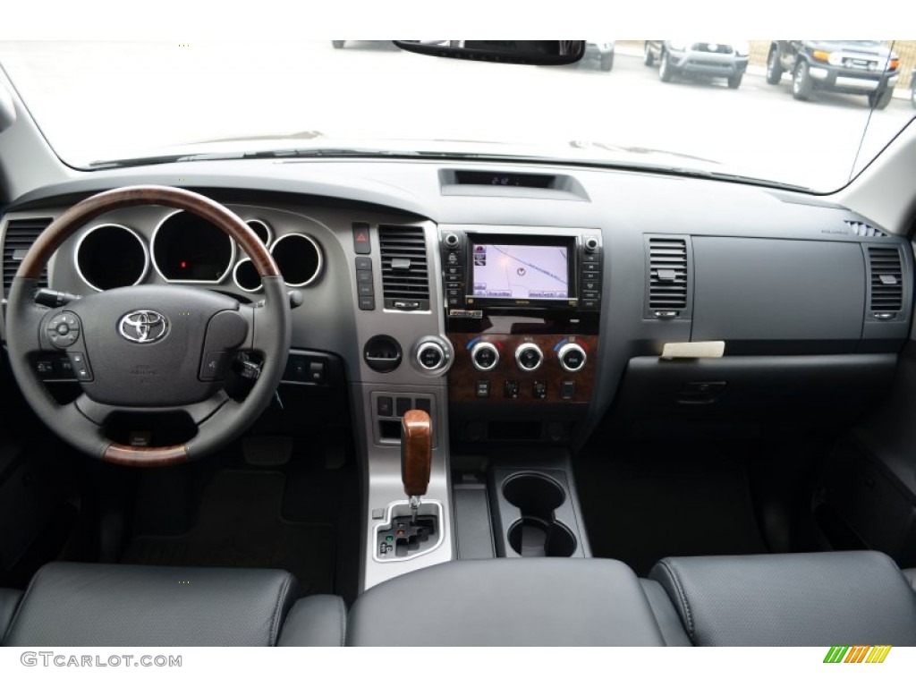 2013 Toyota Tundra Platinum CrewMax Black Dashboard Photo #75625287