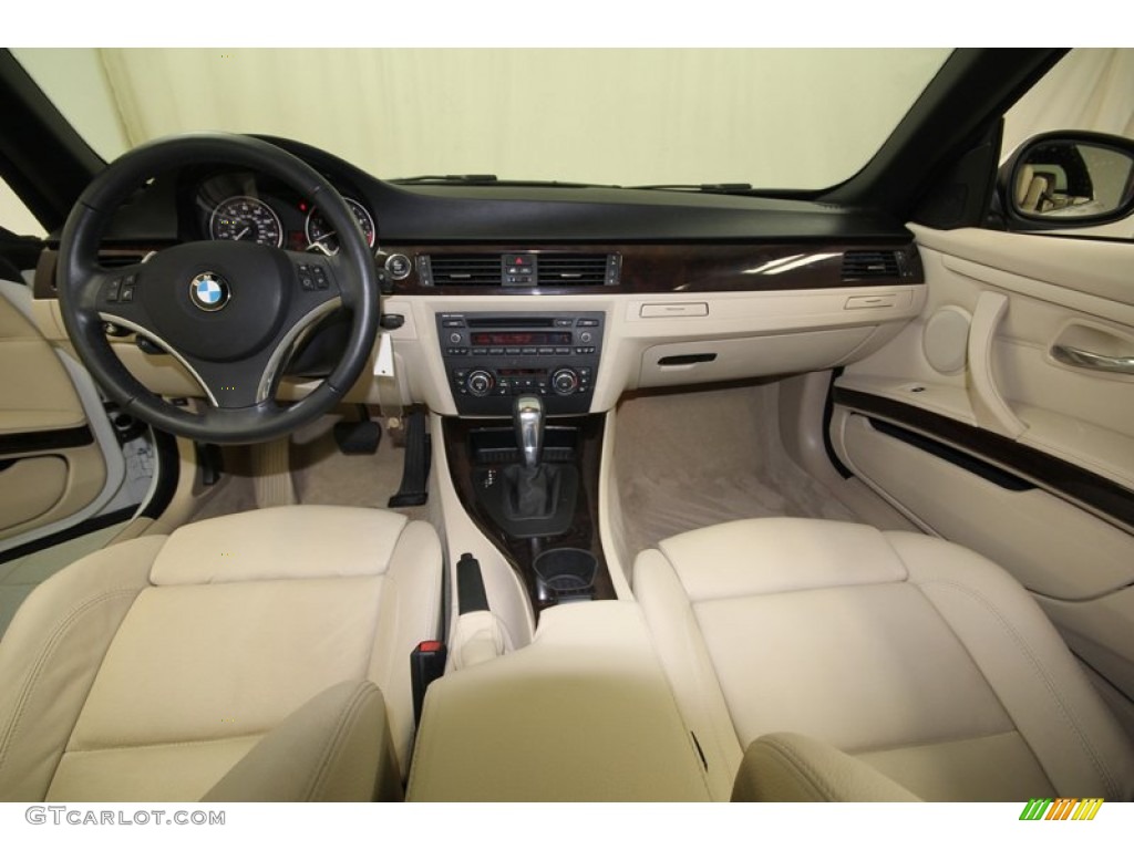 2011 BMW 3 Series 328i Convertible Cream Beige Dashboard Photo #75629436