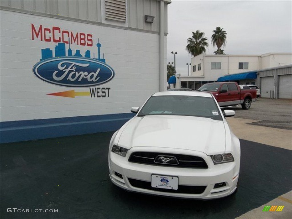 2013 Mustang V6 Premium Coupe - Performance White / Stone photo #1