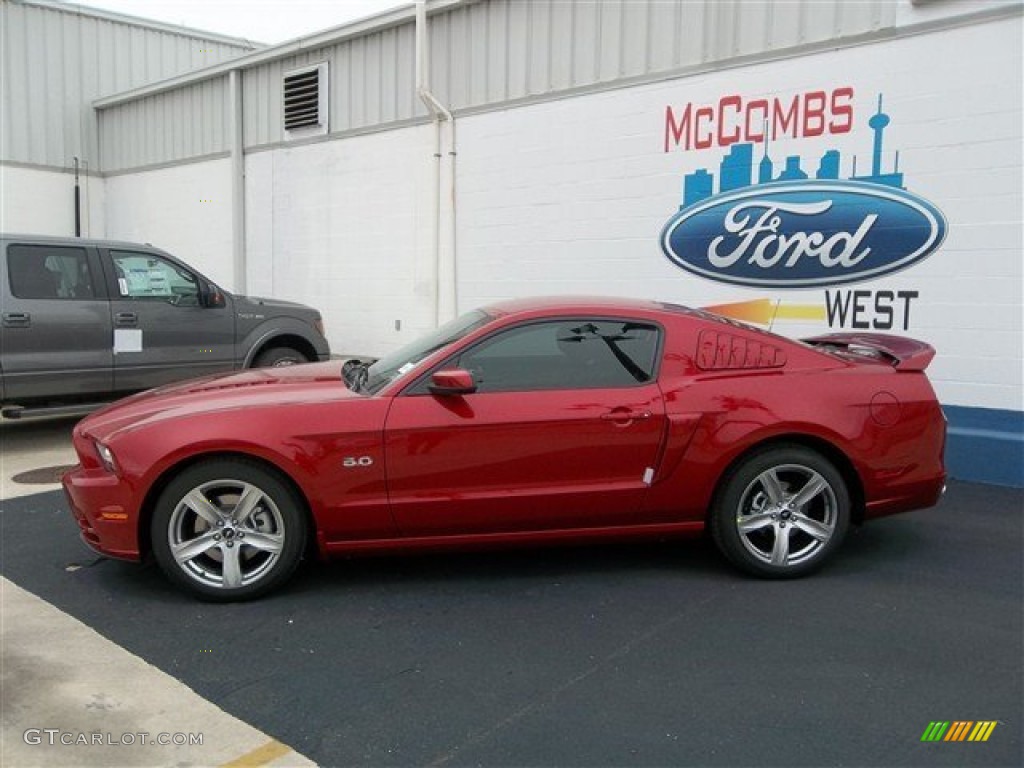 2013 Mustang GT Premium Coupe - Red Candy Metallic / Charcoal Black photo #2