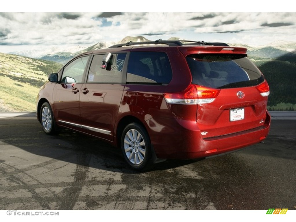 2013 Sienna LE AWD - Salsa Red Pearl / Bisque photo #2