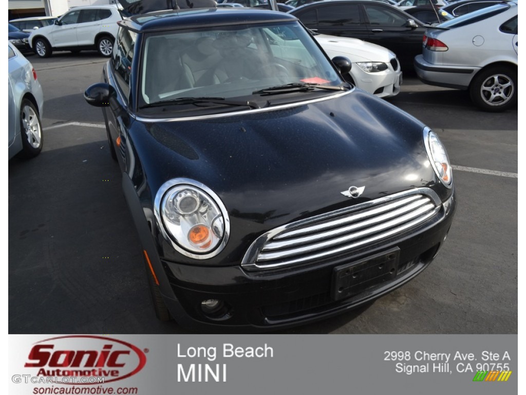 2010 Cooper Hardtop - Midnight Black Metallic / Grey/Carbon Black photo #1