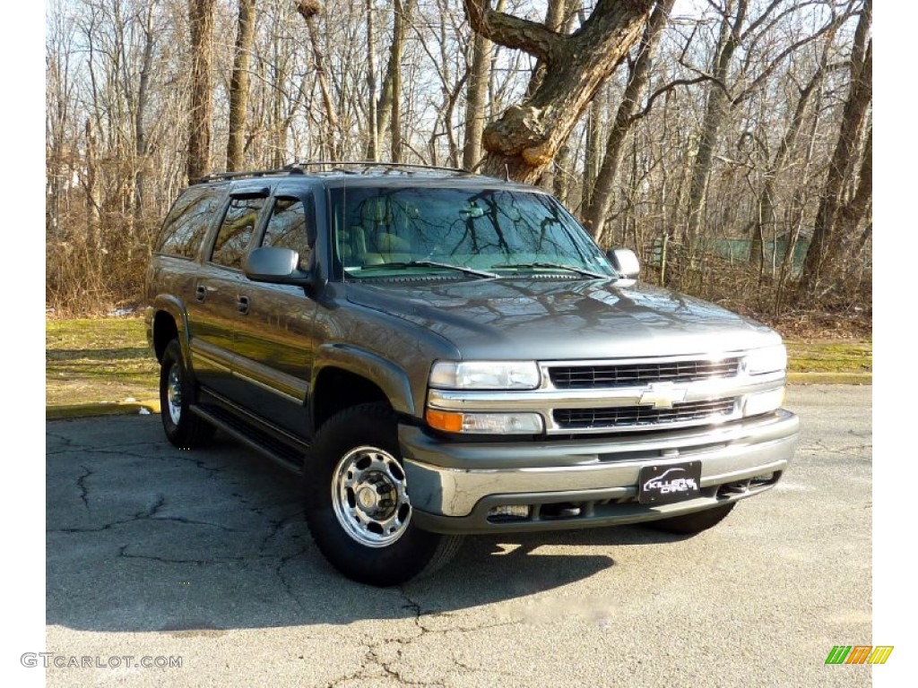 2002 Suburban 2500 LT 4x4 - Medium Charcoal Gray Metallic / Graphite/Medium Gray photo #1