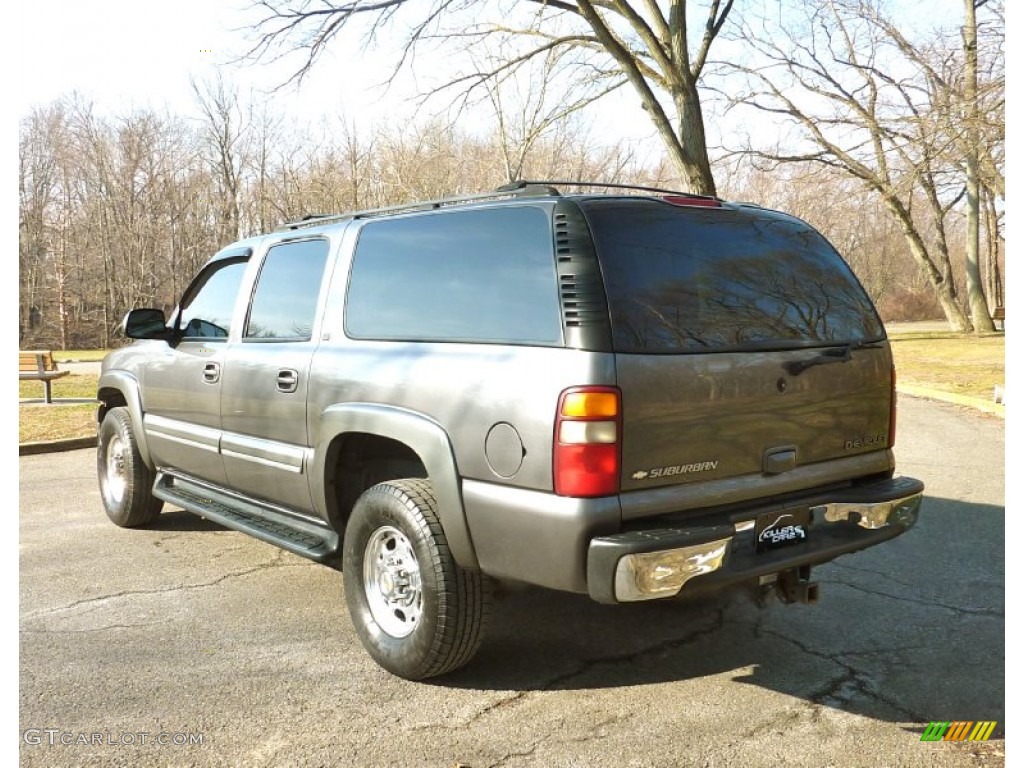 2002 Suburban 2500 LT 4x4 - Medium Charcoal Gray Metallic / Graphite/Medium Gray photo #5