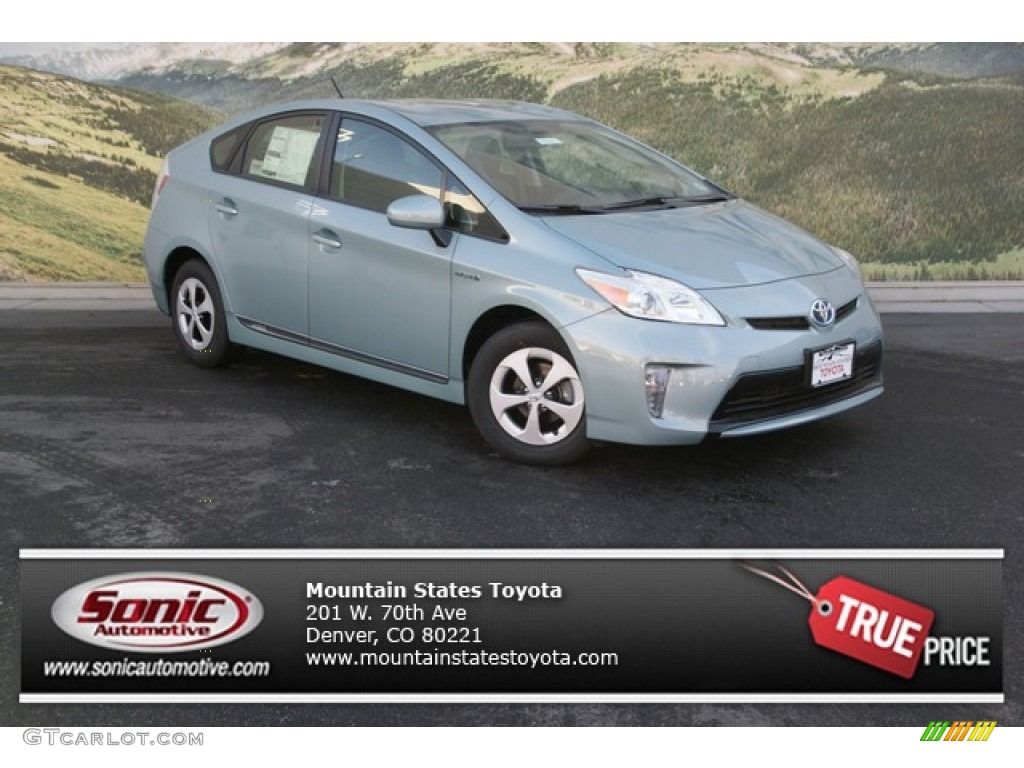 2013 Prius Two Hybrid - Sea Glass Pearl / Dark Gray photo #1