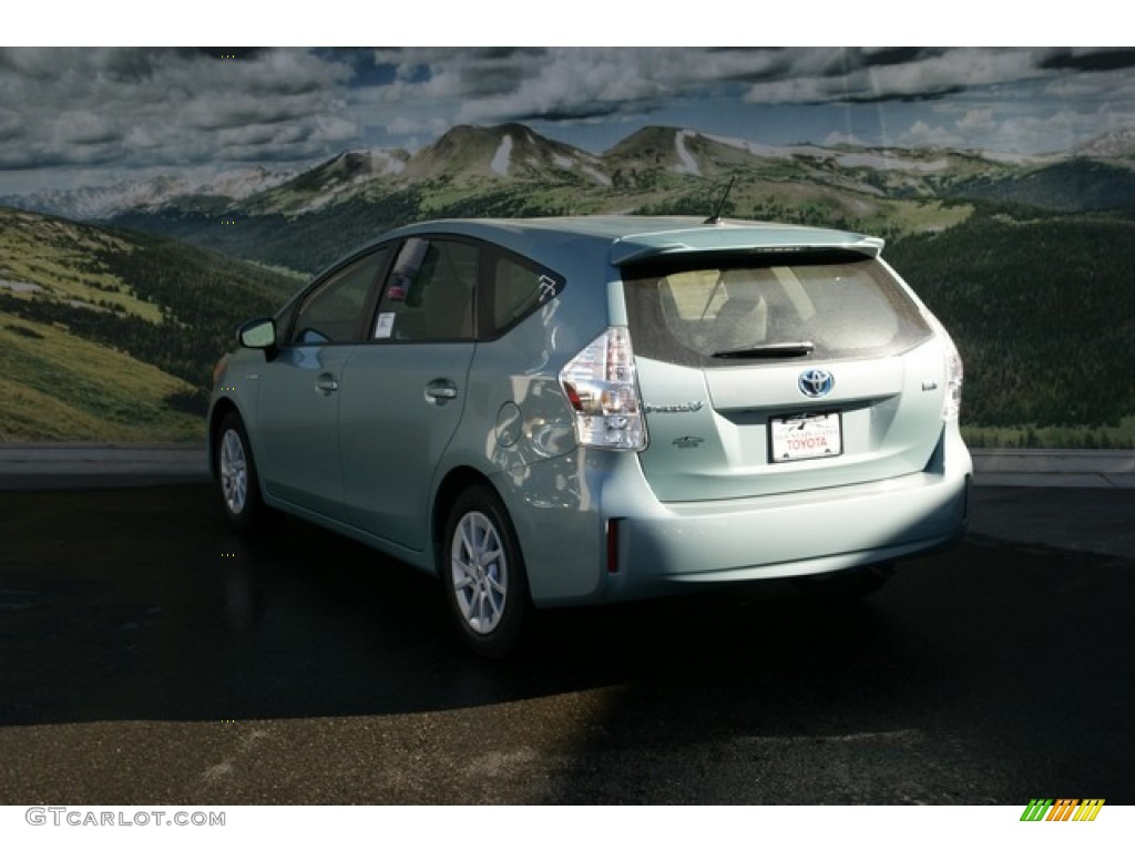 2013 Prius v Two Hybrid - Sea Glass Pearl / Dark Gray photo #2