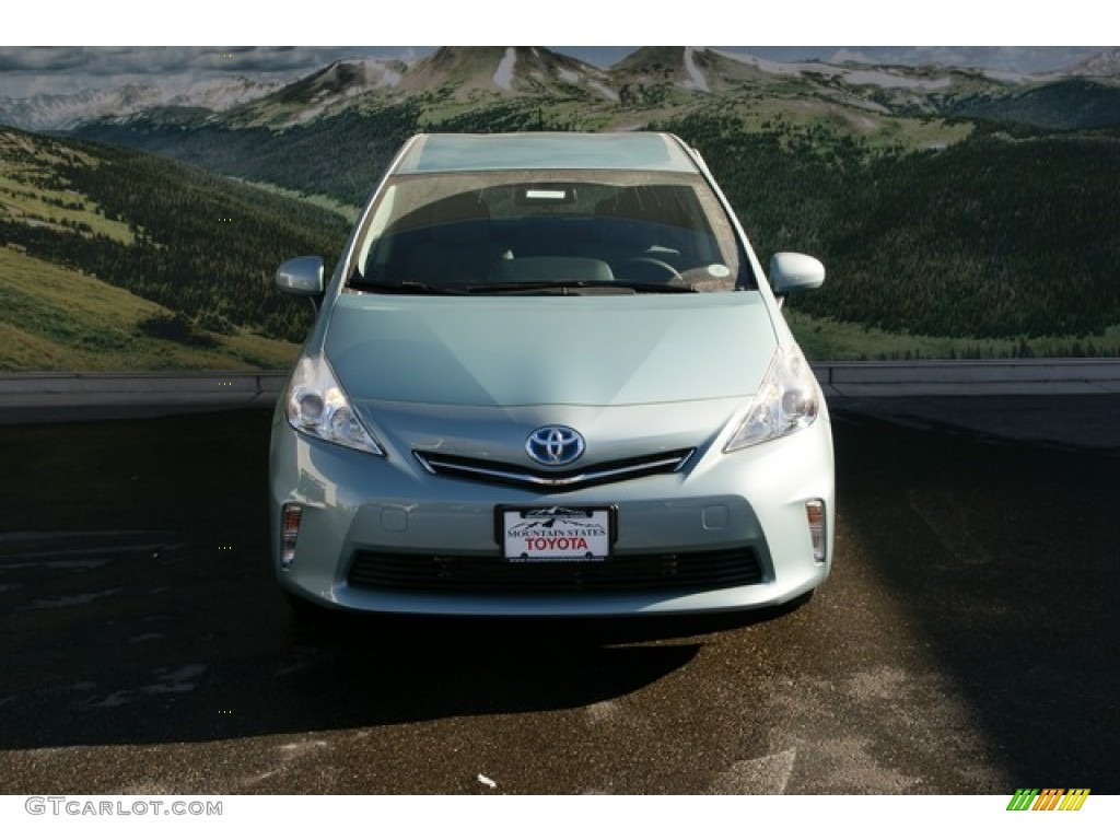 2013 Prius v Two Hybrid - Sea Glass Pearl / Dark Gray photo #3