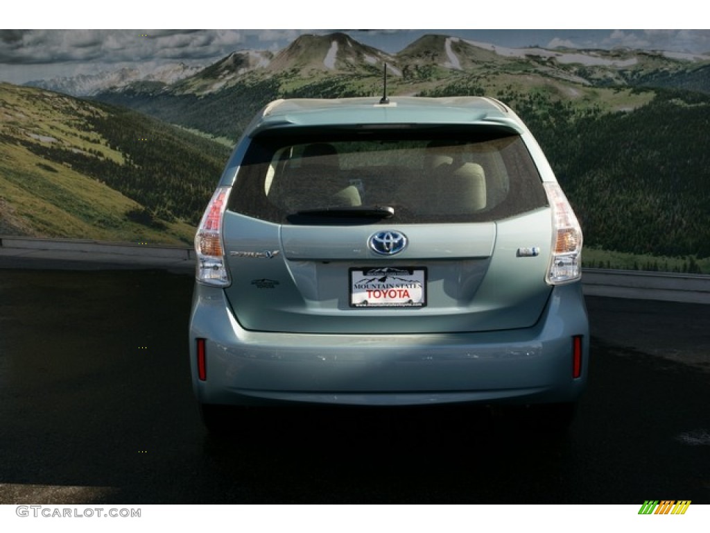 2013 Prius v Two Hybrid - Sea Glass Pearl / Dark Gray photo #4