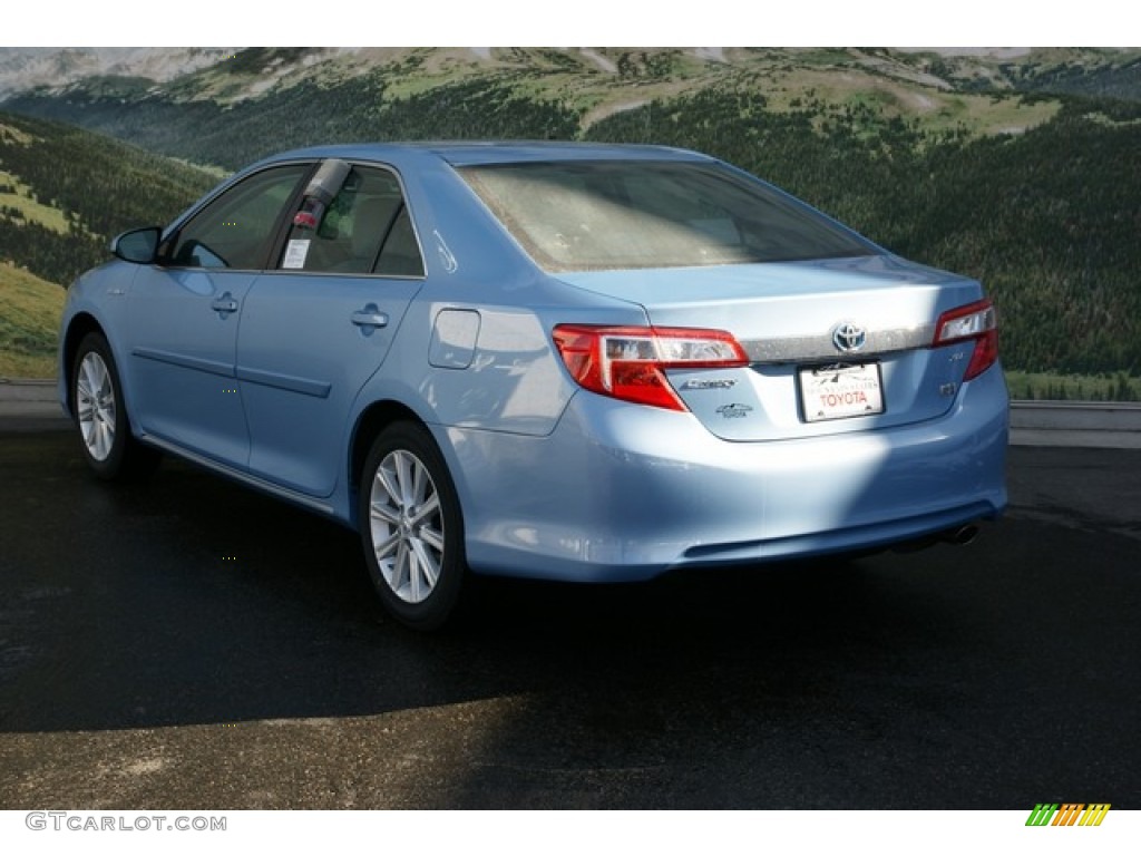 2012 Camry Hybrid XLE - Clearwater Blue Metallic / Ash photo #2