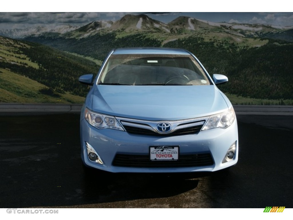 2012 Camry Hybrid XLE - Clearwater Blue Metallic / Ash photo #3