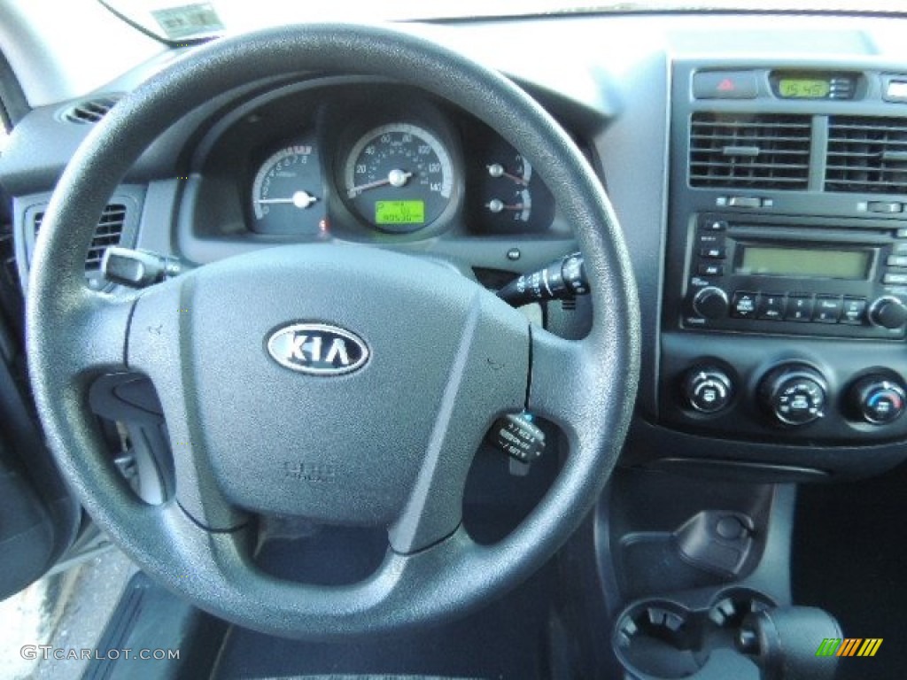 2008 Sportage LX - Steel Silver Metallic / Black photo #14