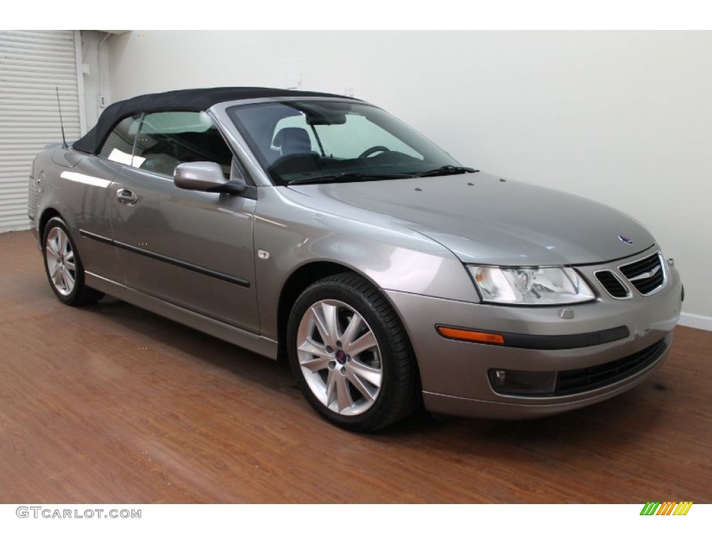 2007 9-3 2.0T Convertible - Smoke Beige Metallic / Black/Gray photo #4