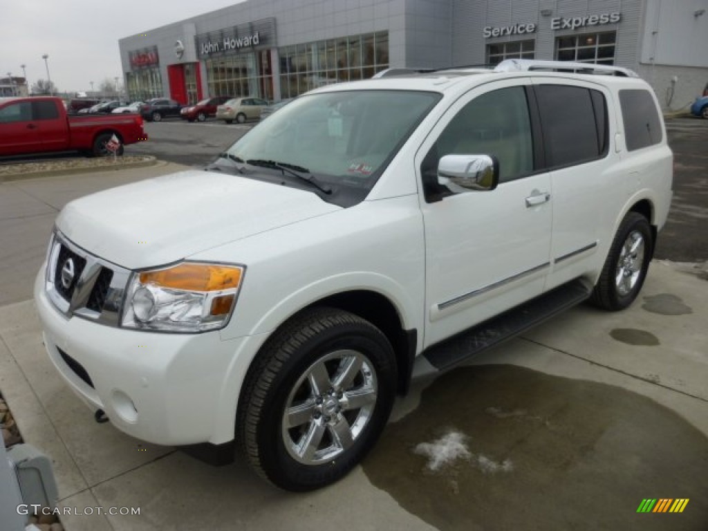 2013 Armada Platinum 4WD - Midnight Garnet / Almond photo #3