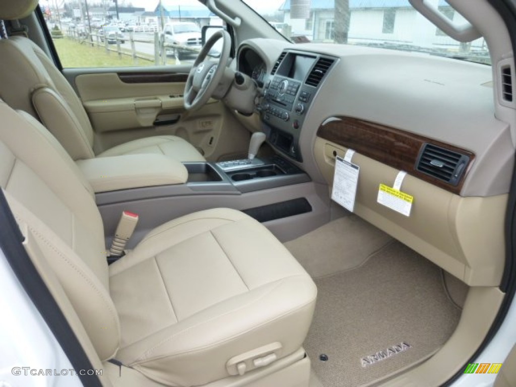 Almond Interior 2013 Nissan Armada Platinum 4WD Photo #75640520