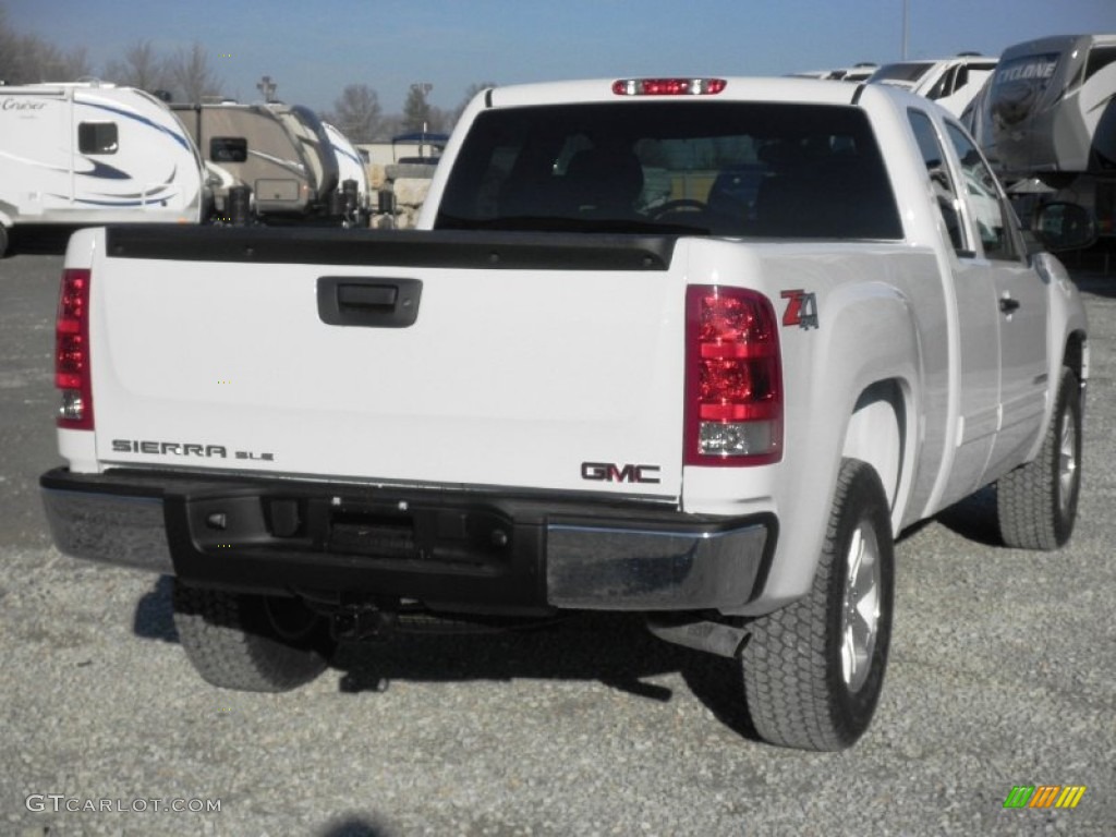 2013 Sierra 1500 SLE Extended Cab 4x4 - Summit White / Ebony photo #16