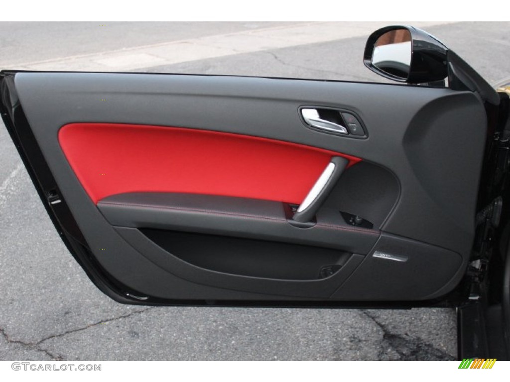 2009 Audi TT 2.0T quattro Coupe Magma Red Door Panel Photo #75642967