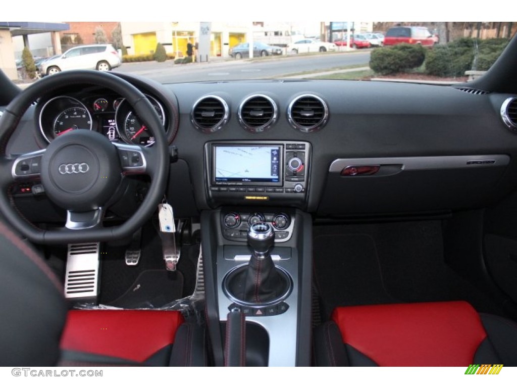 2009 Audi TT 2.0T quattro Coupe Magma Red Dashboard Photo #75643022