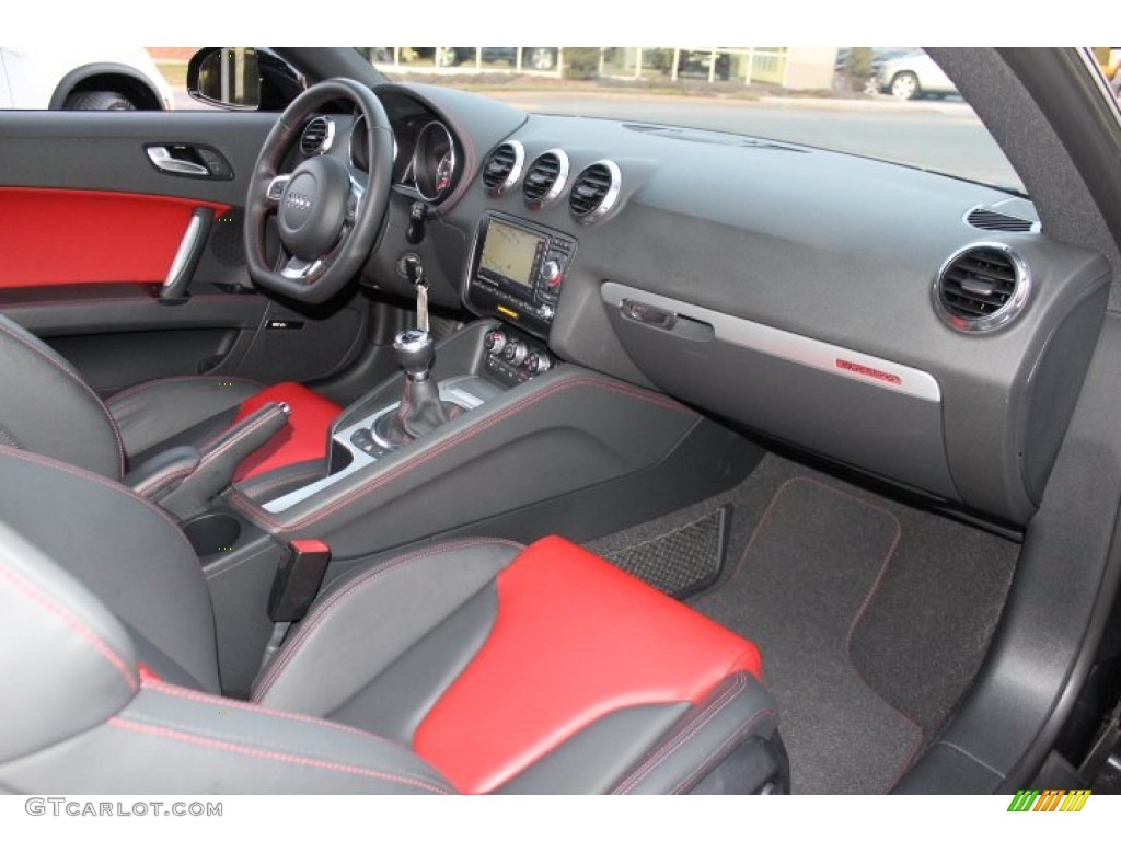 2009 Audi TT 2.0T quattro Coupe Magma Red Dashboard Photo #75643167