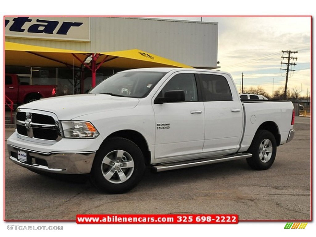 2013 1500 SLT Crew Cab - Bright White / Canyon Brown/Light Frost Beige photo #1