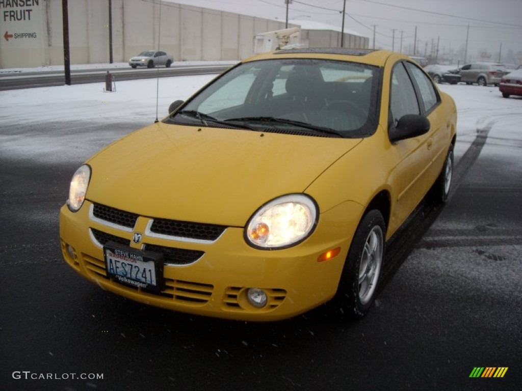 2004 Neon SXT - Solar Yellow / Dark Slate Gray photo #2