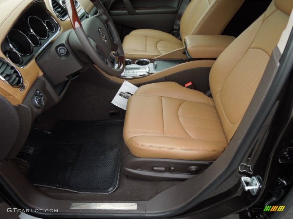 Choccachino Leather Interior 2013 Buick Enclave Leather Photo #75645693