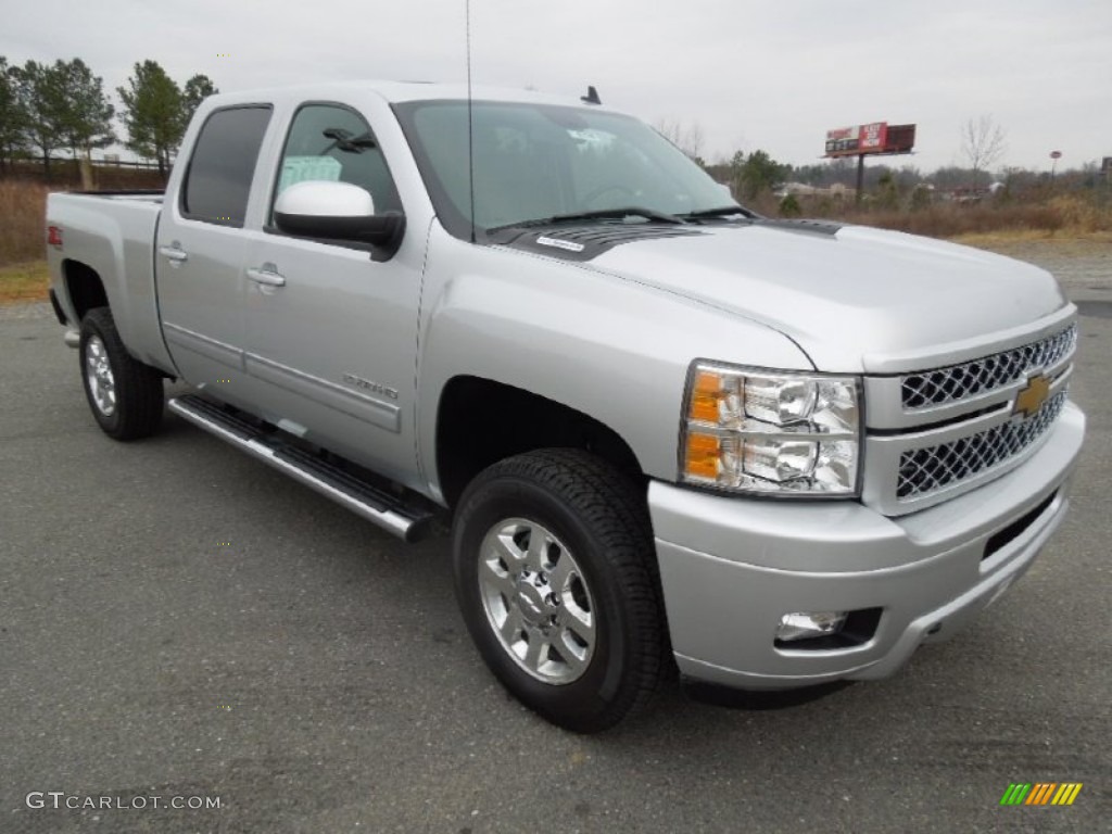 Silver Ice Metallic 2013 Chevrolet Silverado 2500HD LTZ Crew Cab 4x4 Exterior Photo #75646800