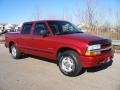 Dark Cherry Red Metallic - S10 LS Crew Cab 4x4 Photo No. 1