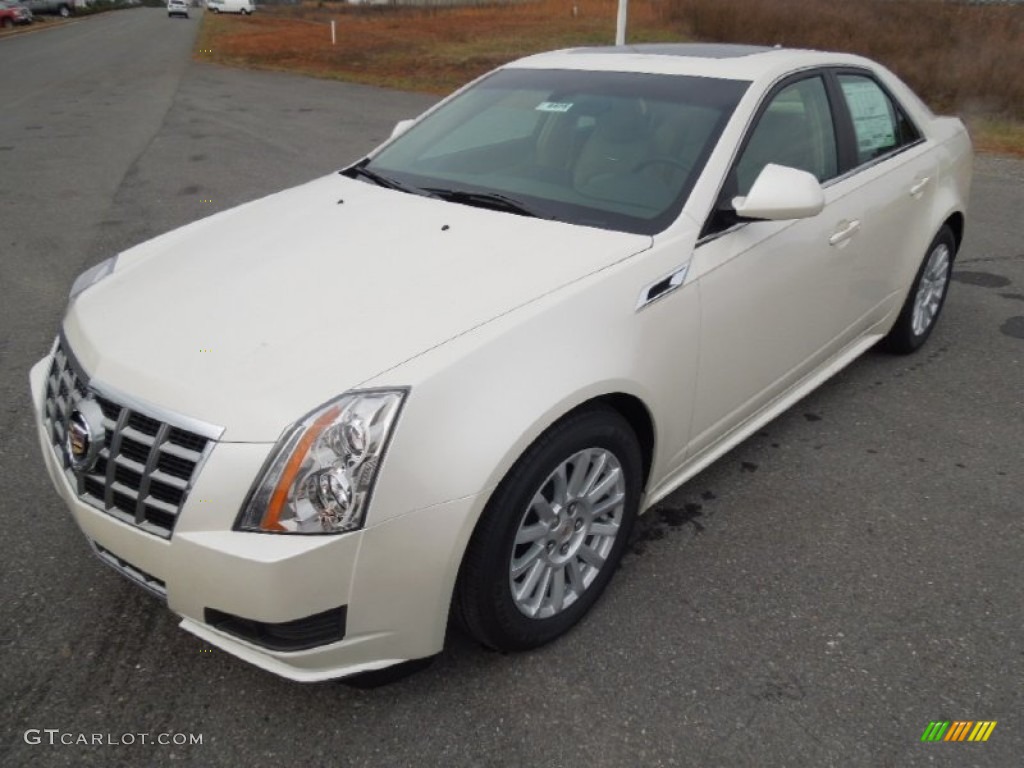 2013 CTS 3.0 Sedan - White Diamond Tricoat / Cashmere/Cocoa photo #1