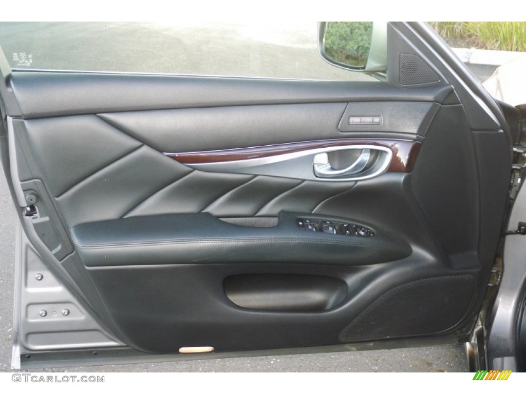 2012 Infiniti M 37 Sedan Graphite Door Panel Photo #75648873