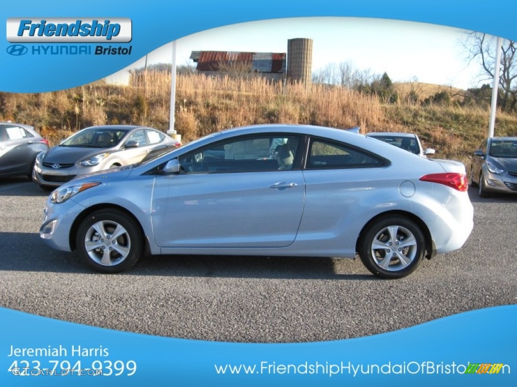 2013 Elantra Coupe GS - Blue Sky Metallic / Gray photo #2