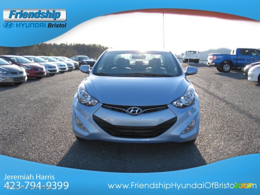 2013 Elantra Coupe GS - Blue Sky Metallic / Gray photo #4