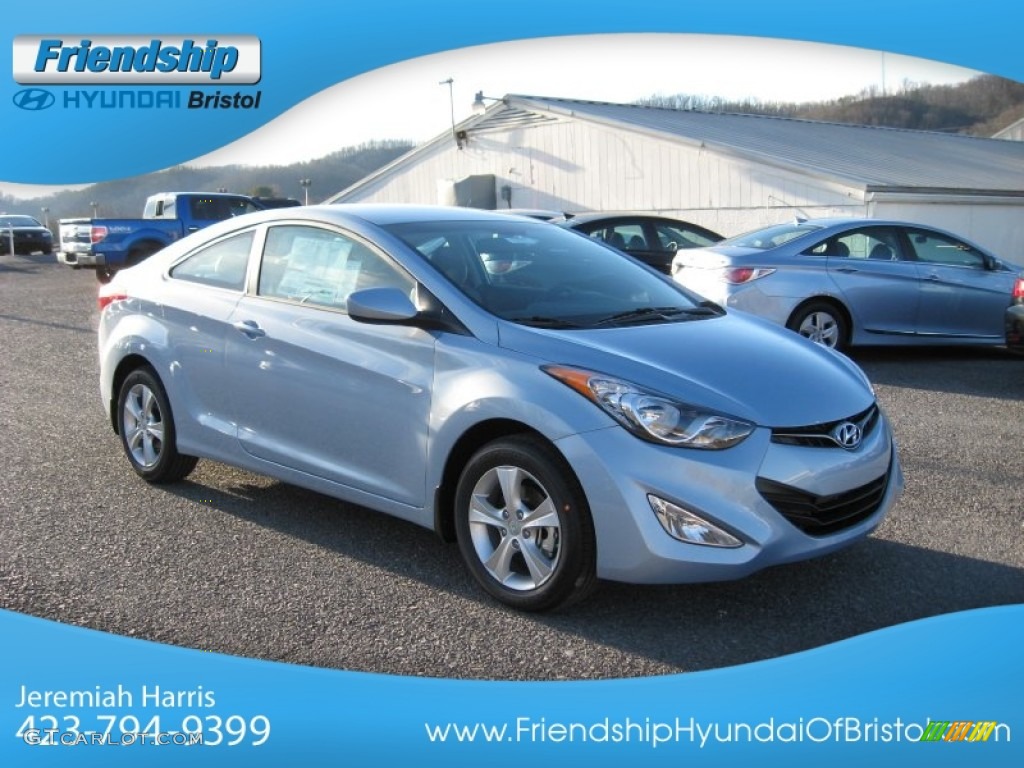 2013 Elantra Coupe GS - Blue Sky Metallic / Gray photo #5