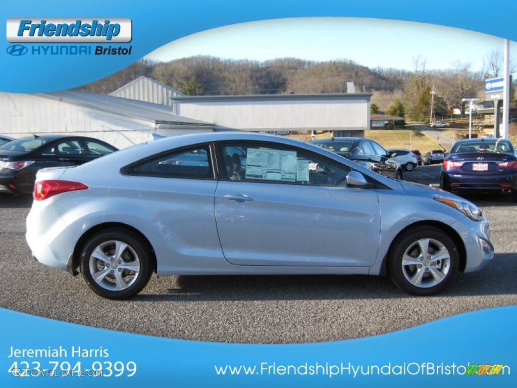 2013 Elantra Coupe GS - Blue Sky Metallic / Gray photo #6