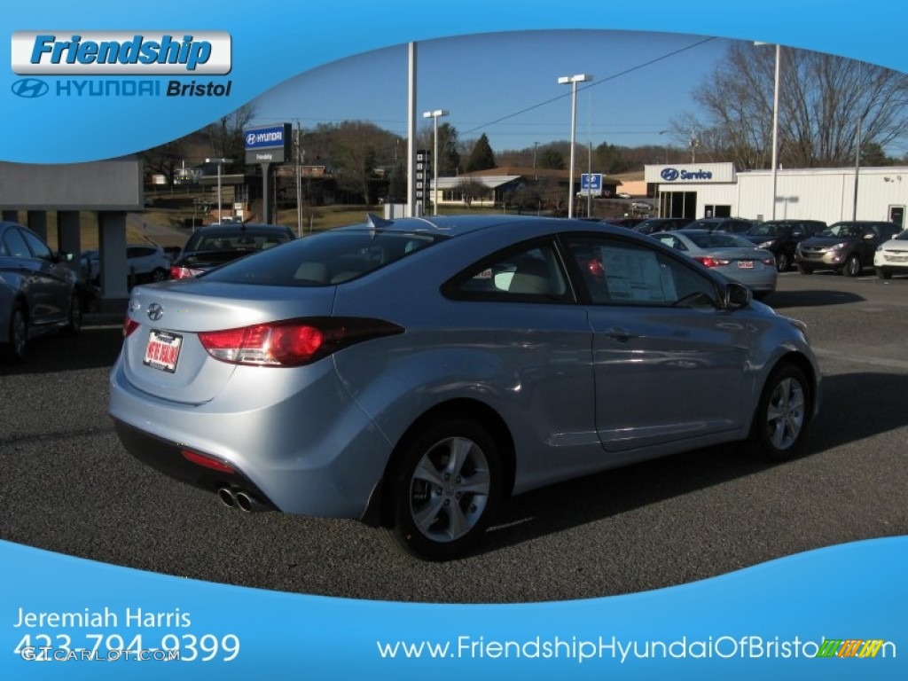 2013 Elantra Coupe GS - Blue Sky Metallic / Gray photo #7