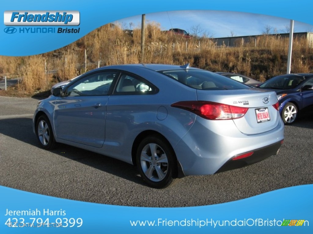 2013 Elantra Coupe GS - Blue Sky Metallic / Gray photo #9