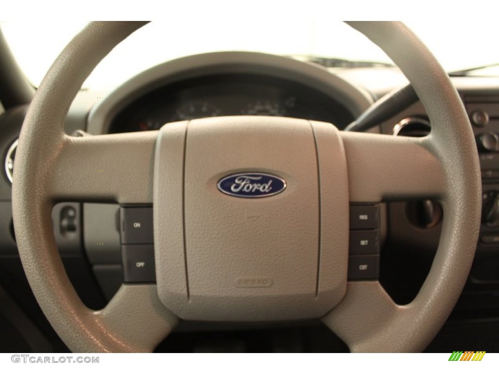 2007 Ford F150 XLT SuperCab 4x4 Medium/Dark Flint Steering Wheel Photo #75653896