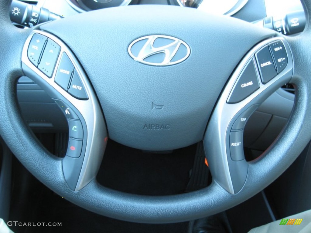 2013 Elantra Coupe GS - Blue Sky Metallic / Gray photo #28