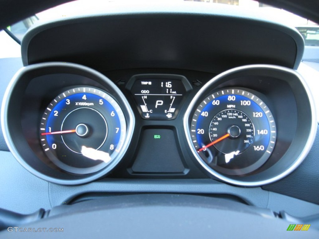 2013 Elantra Coupe GS - Blue Sky Metallic / Gray photo #29