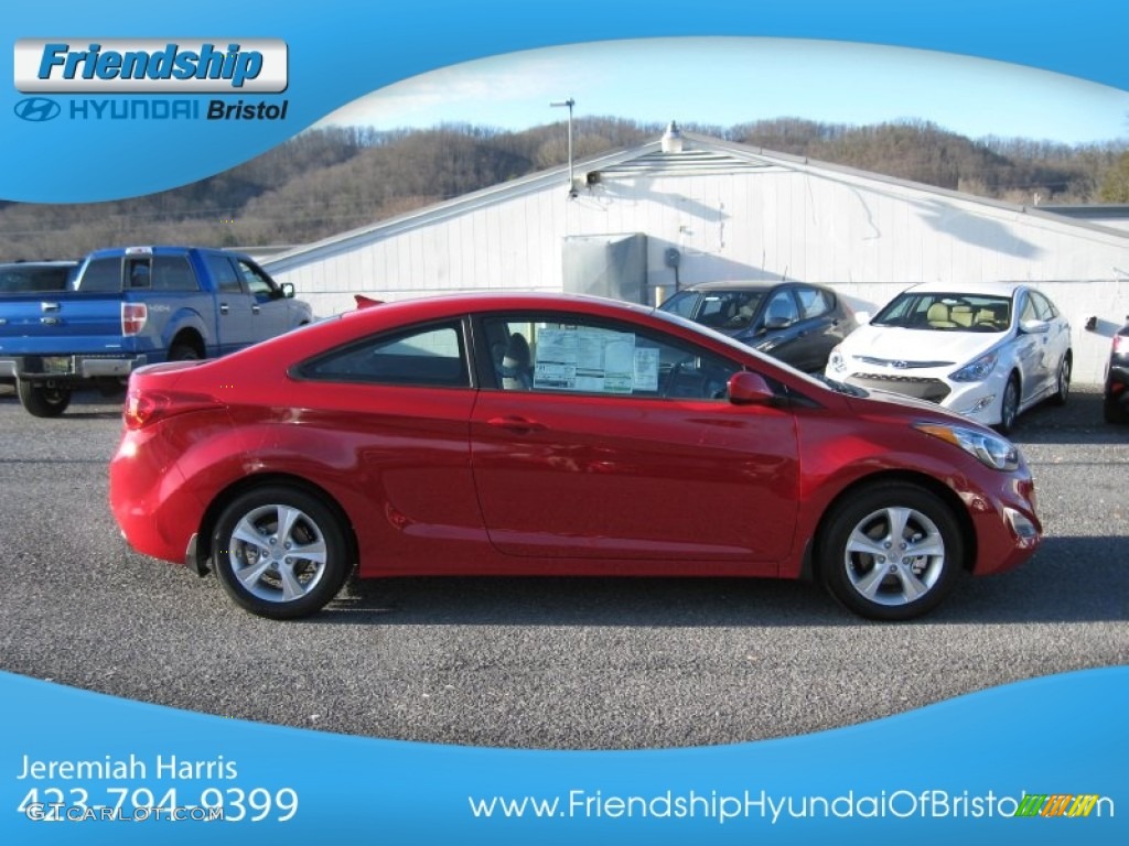 2013 Elantra Coupe GS - Volcanic Red / Gray photo #6