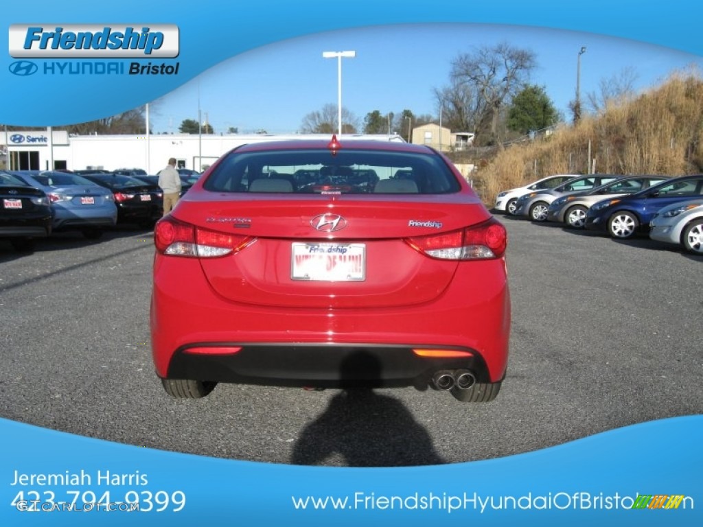 2013 Elantra Coupe GS - Volcanic Red / Gray photo #8