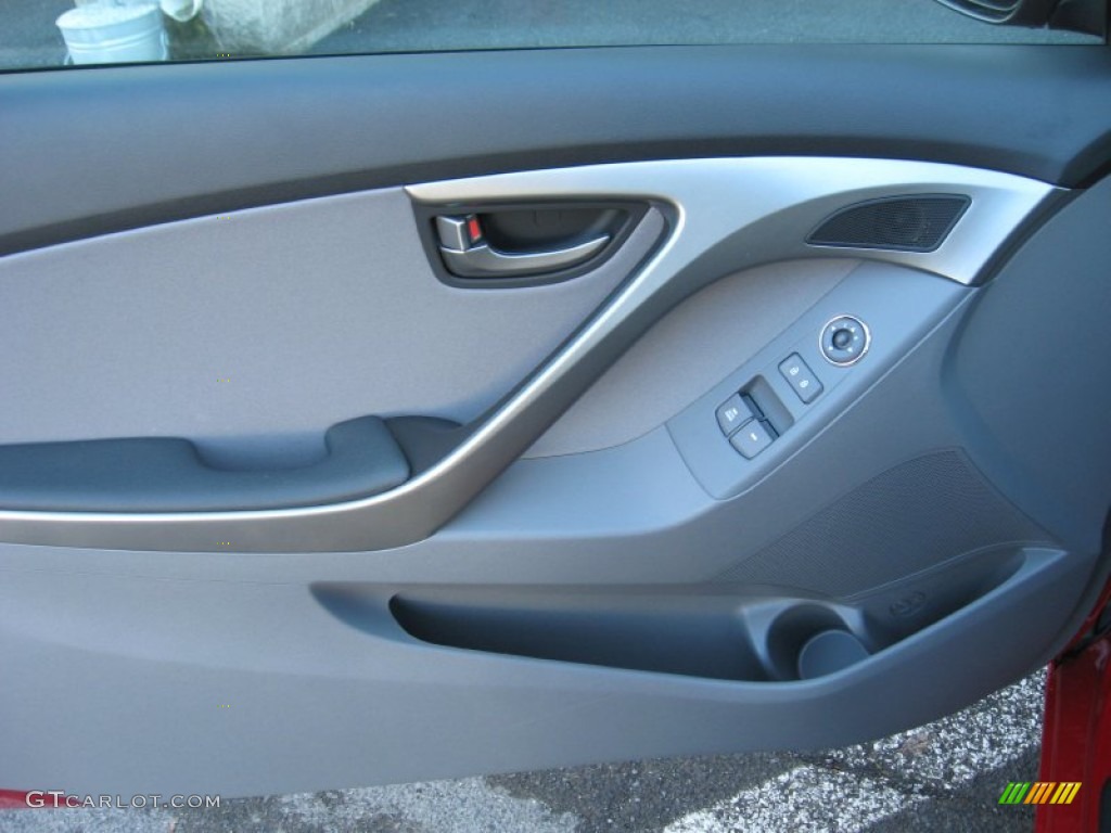 2013 Elantra Coupe GS - Volcanic Red / Gray photo #15