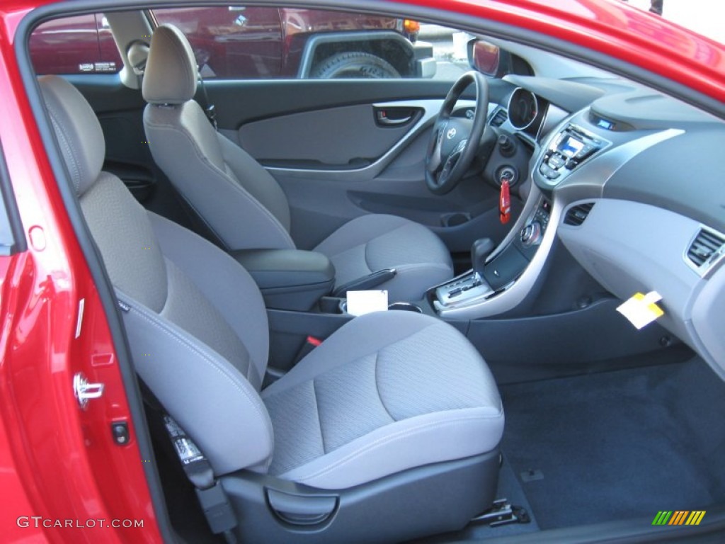 2013 Elantra Coupe GS - Volcanic Red / Gray photo #18