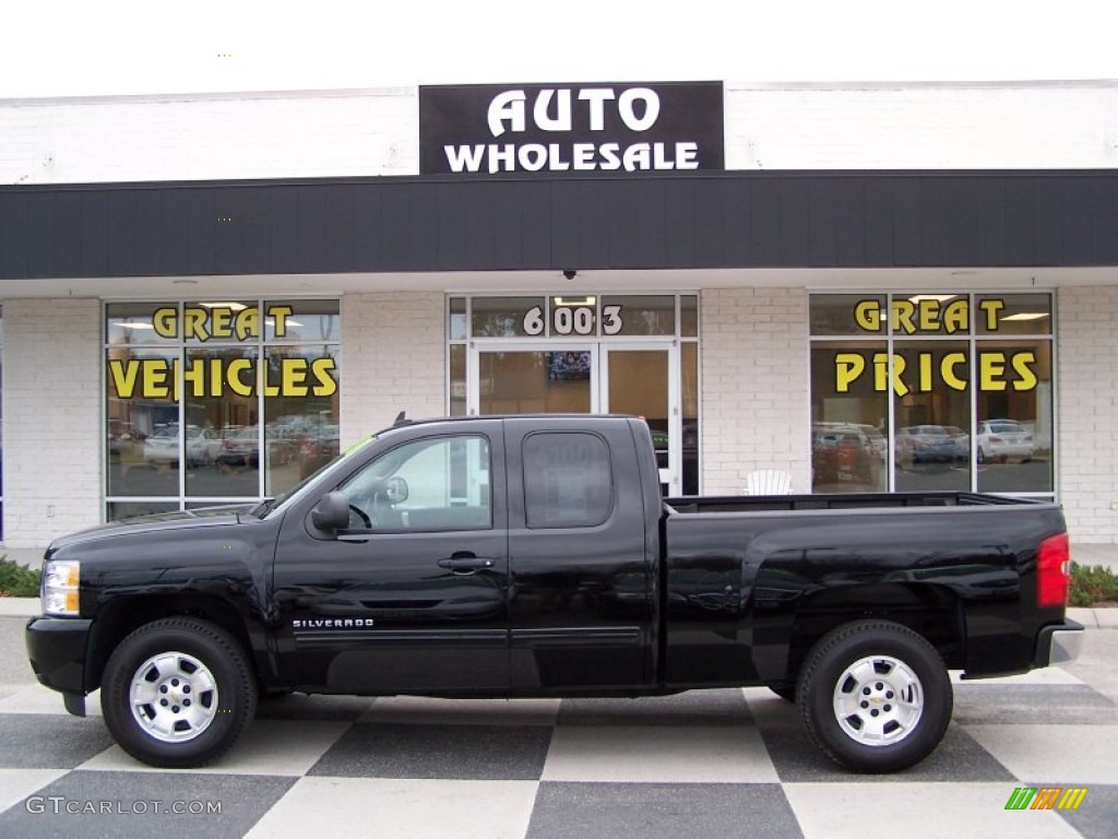 2011 Silverado 1500 LT Extended Cab - Black / Ebony photo #1