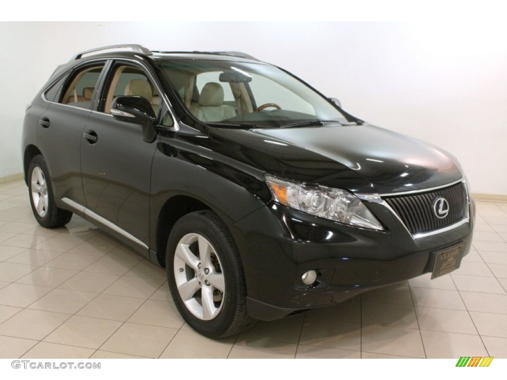 2010 RX 350 AWD - Obsidian Black / Parchment/Brown Walnut photo #1