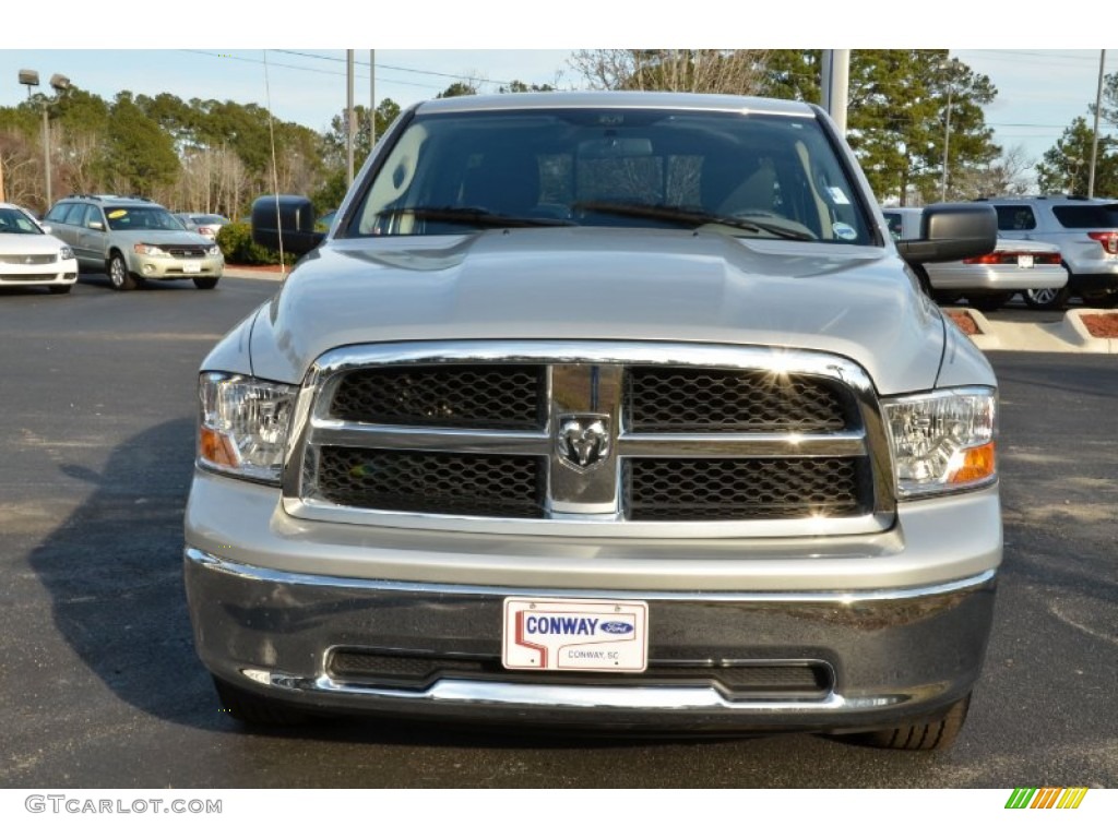 2012 Ram 1500 SLT Quad Cab 4x4 - Bright Silver Metallic / Dark Slate Gray/Medium Graystone photo #2