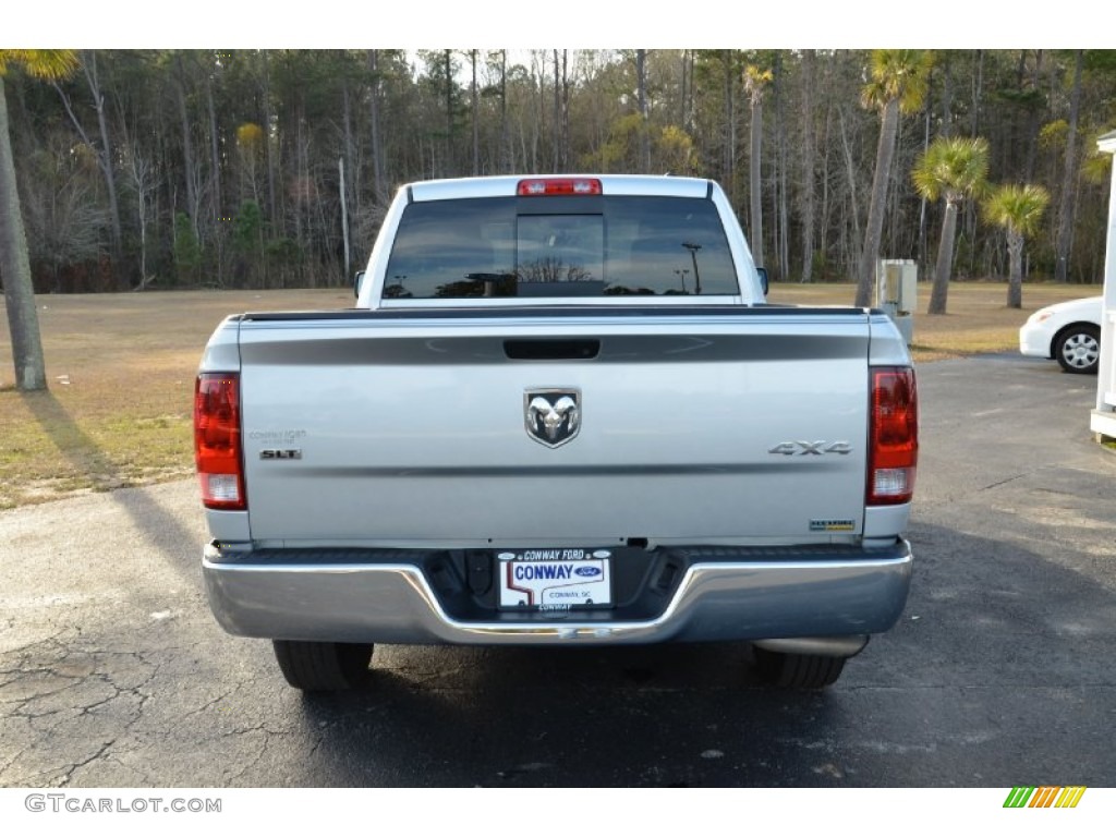 2012 Ram 1500 SLT Quad Cab 4x4 - Bright Silver Metallic / Dark Slate Gray/Medium Graystone photo #6