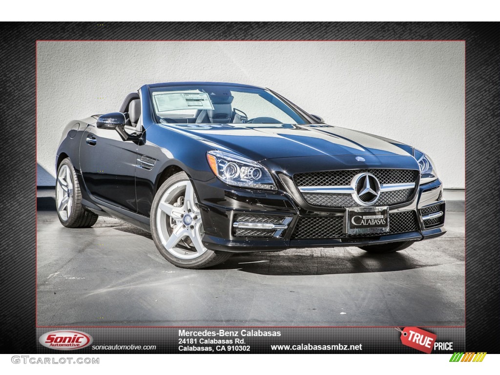 2013 SLK 350 Roadster - Black / Black photo #1